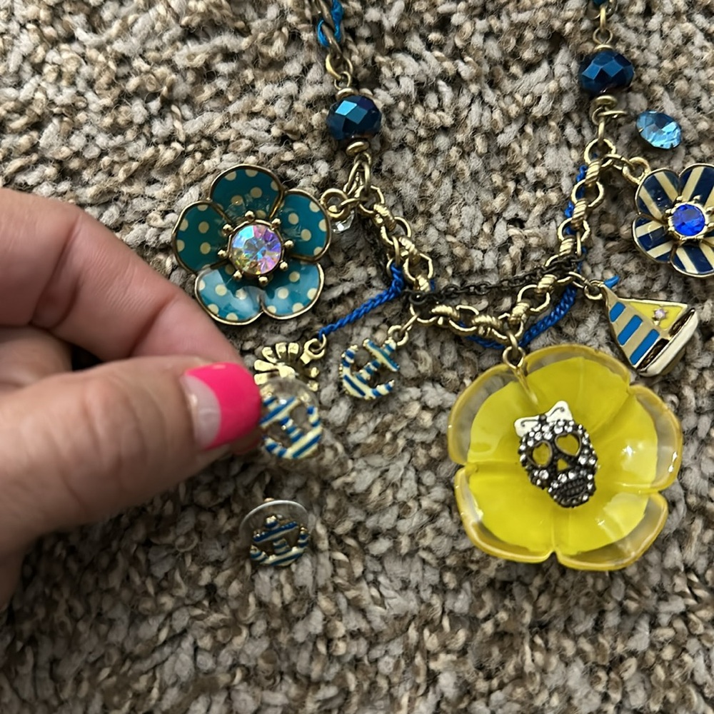 Betsey Johnson Sailor Necklace and Matching Earrings